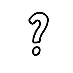 question mark symbol vector icon with line art