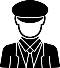 Ship captain icon. Simple illustration of ship captain vector icon for web design isolated on white background