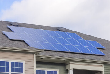 Fototapeta premium solar panel installed on the apartment roof