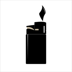 Black lighter gas vector  icon element design template