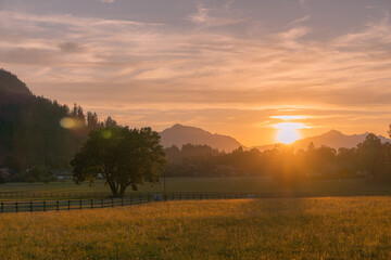 landscape with mountains in the Alps, Germany
