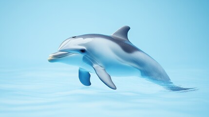 Playful Commerson's Dolphin Leaping from Ocean