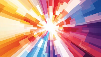 Abstract colorful radial burst background. (1)