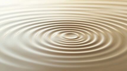 Abstract background with soft water ripples radiating outward, circular patterns blending into a beige gradient, minimalistic and calming design 
