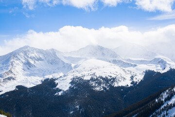 A snowy winter landscape at Copper Mountain in the Colorado Rockies