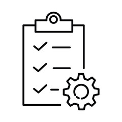 Clipboard line icon. Checklist sign symbol for web site and app design.