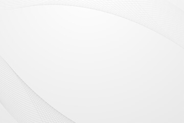 Abstract grey wave lines on transparent background. Technology, data science, geometric border pattern. Isolated on white background. Vector illustration.