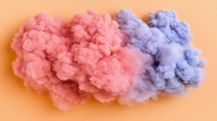 Vibrant colored smokes emerging on a vibrant orange background, symbolizing abstract chaos - Artistic Expression