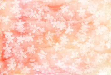 和柄　春　水彩　背景