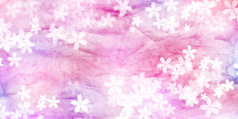 和柄　春　水彩　背景