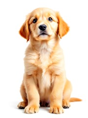 Obraz premium Adorable Golden Retriever Puppy, Fluffy, Cute Dog, Pet, Canine. Generative AI