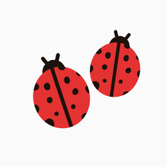 animal lady bug in here having red and black color