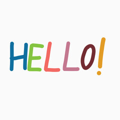 HELLO icon font cute design art vector