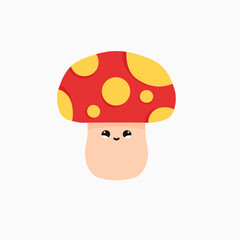 cute mushrooms design art vector