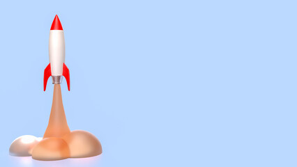 The Rocket  for Business or start up concept 3d rendering.