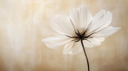Elegant white flower imagery with soft tones, perfect for sympathy cards, condolence notes, or tranquil designs for advertisements and presentations.