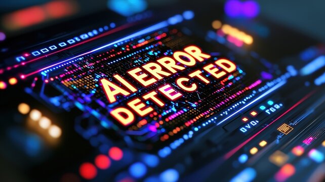 AI error notification on digital interface