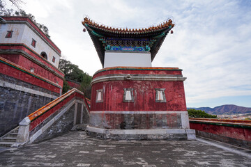 Tibetan architecture in the Four Great Regions of Summer Palace in Beijing.