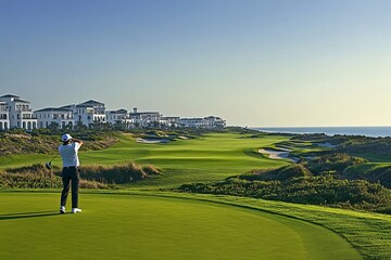 Obraz premium golfer on the course