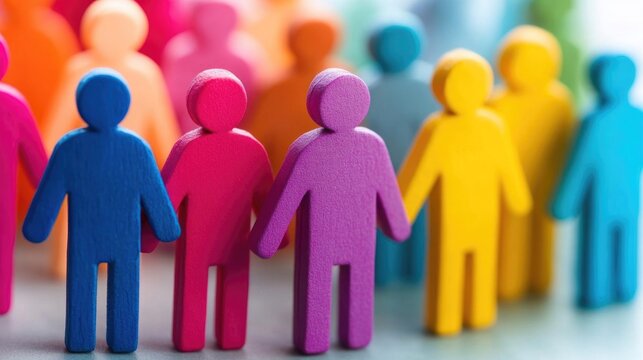 People of all colors holding hands, inclusive business mindset values dignity and respect for all individuals