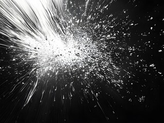 Obraz premium Abstract Black and White Explosion