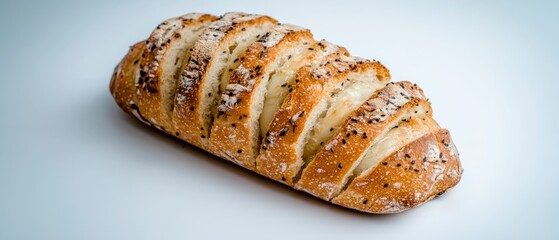 Delicious Crusty Loaf of Garlic Bread  Sliced  Bakery  Food Photography