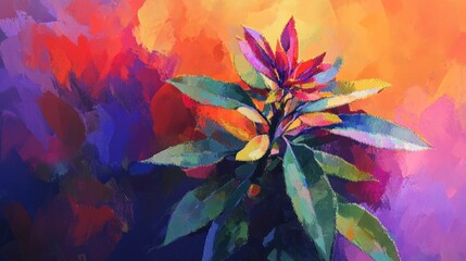 Vibrant Floral Masterpiece: An Explosion of Color in Impasto Style