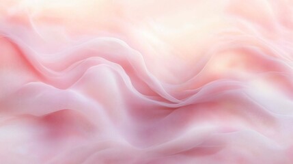 Obraz premium A dreamy, soft abstract background featuring blush pink and creamy white waves, perfect for serene invitations, wedding designs, or calming presentations.