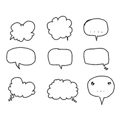 Obraz premium Hand drawn of bubble chat illustration vector