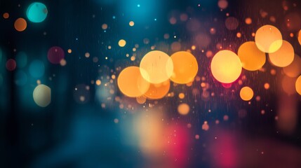 Soft and dreamy bokeh light background with warm golden tones and gentle blurred effect, perfect for elegant designs and festive themes