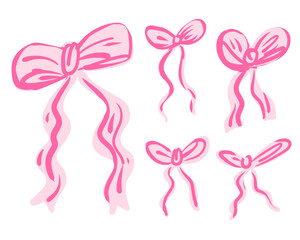 Pink Ribbon Vector Collection Soft Versatile Design Great for DIY and Branding Projects
