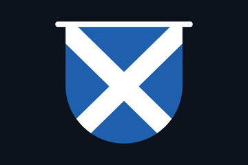 Scotland flag, The flag of Scotland, Flag of Scotland national country symbol illustration Vector, Rectangle Scotland flag illustration, Flat vector illustration
