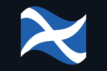 Scotland flag, The flag of Scotland, Flag of Scotland national country symbol illustration Vector, Rectangle Scotland flag illustration, Flat vector illustration
