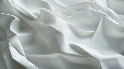 Obraz premium Elegant white fabric draped smoothly across a surface creating soft waves and textures