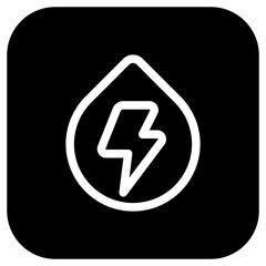 Editable hydro, water, energy, droplet, electricity vector icon. Environment, ecology, eco-friendly. Part of a big icon set family. Perfect for web and app interfaces, presentations, infographics, etc