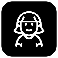 Editable woman with bob haircut avatar vector icon. User, profile, identity, persona. Part of a big icon set family. Perfect for web and app interfaces, presentations, infographics, etc