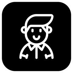 Editable hipster person with undercut hair avatar vector icon. User, profile, identity, persona. Part of a big icon set family. Perfect for web and app interfaces, presentations, infographics, etc