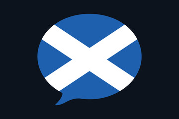 Scotland flag with massage sign, Scotland flag vector graphic, Scotland country flag is a symbol of freedom, National Scotland flag, vector illustration
