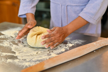 Homemade Fresh Baked Sweet golden brown Cinnamon Rolls for Christmas