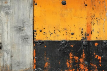 Abstract Textured Patterns in Orange and Black Tones