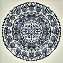Fototapeta premium Circular Grid Mandala A mandala built from a grid of circles