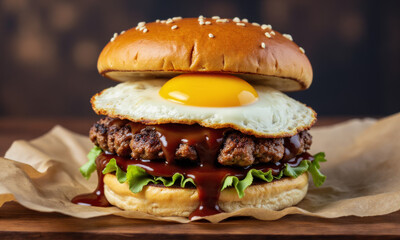 Loco Moco (Hamburger Patty with Gravy and Fried Egg)