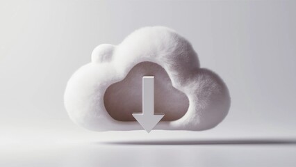 Obraz premium cloud storage icon cloud arrow download cloud icon storage cloud computing data technology 