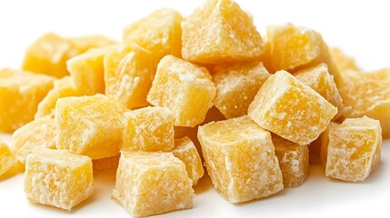 Dried mango cubes healthy snack kitchen close-up natural food