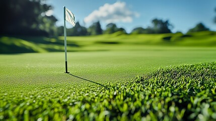 The green of beautiful lush golf course