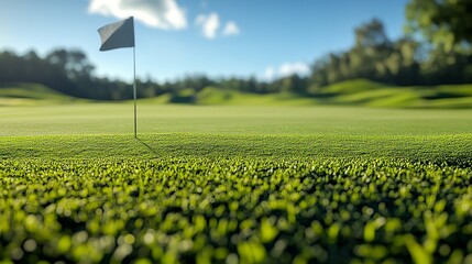 The green of beautiful lush golf course