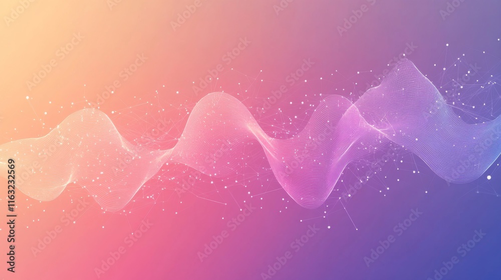 Aufkleber a digital line graph showing financial trends and market analysis, with a glowing gradient backgroun