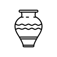 pottery icon vector, line style icon