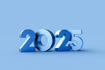 New Year 2025 Creative Design Concept, 3D rendering.