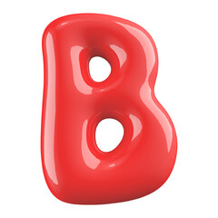 3D Alphabet Letter Font B